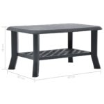 Table basse Anthracite 90x60x46 cm Plastique – Image 6
