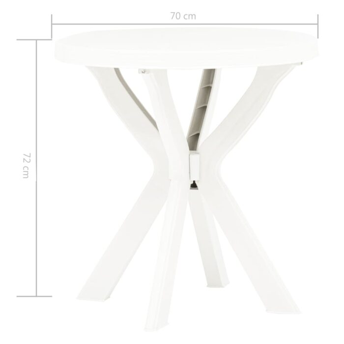 Table de bistro Blanc Ø70 cm Plastique – Image 4