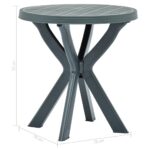 Table de bistro Blanc Ø70 cm Plastique – Image 4