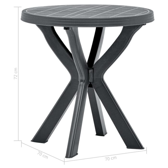 Table de bistro Anthracite Ø70 cm Plastique – Image 4