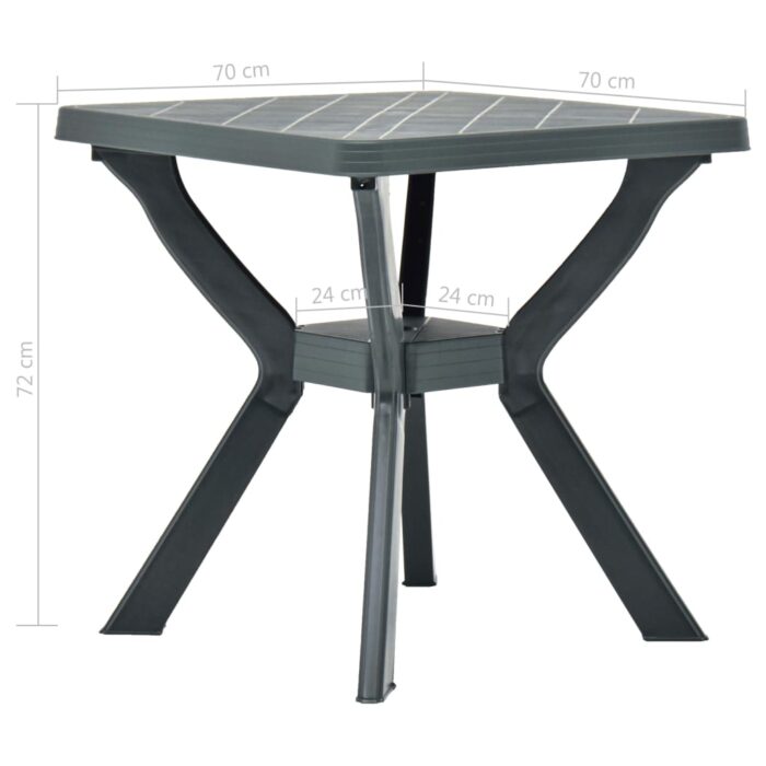 Table de bistro Vert 70x70x72 cm Plastique – Image 5