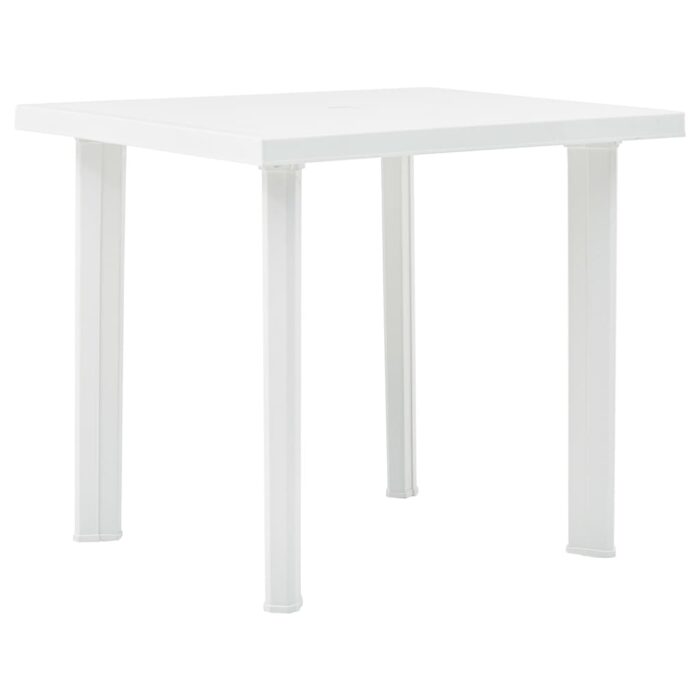 Table de jardin Blanc 80x75x72 cm Plastique – Image 1