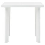 Table de jardin Blanc 80x75x72 cm Plastique – Image 2