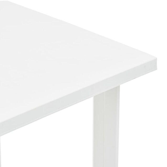 Table de jardin Blanc 80x75x72 cm Plastique – Image 3
