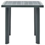 Table de jardin Vert 80x75x72 cm Plastique – Image 2