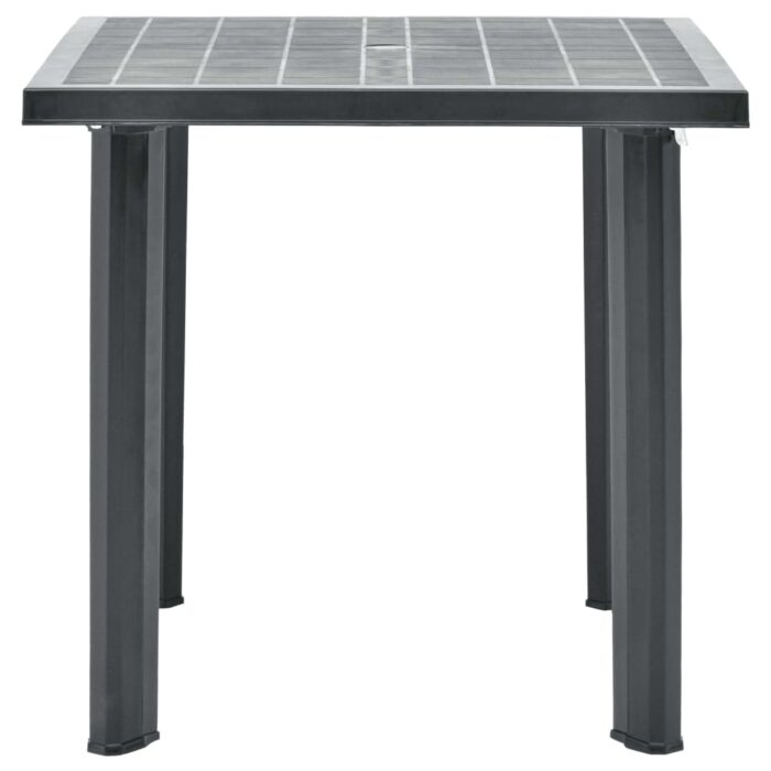 Table de jardin Anthracite 80x75x72 cm Plastique – Image 2