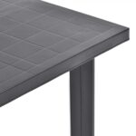 Table de jardin Anthracite 80x75x72 cm Plastique – Image 3