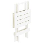 Table pliable de jardin blanc 45x43x50 cm plastique – Image 3