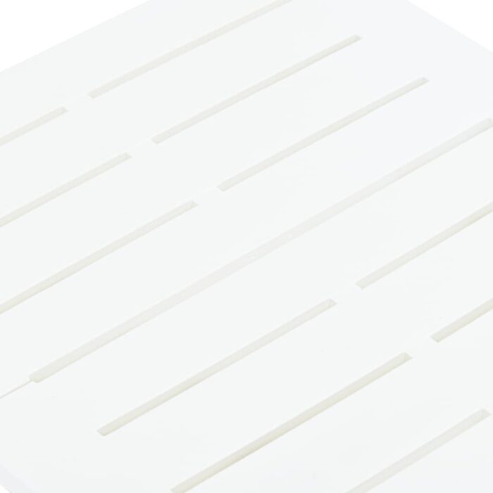 Table pliable de jardin blanc 45x43x50 cm plastique – Image 5