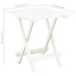 Table pliable de jardin blanc 45x43x50 cm plastique – Image 6