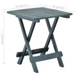 Table pliable de jardin vert 45x43x50 cm plastique – Image 6