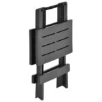Table pliable de jardin anthracite 45x43x50 cm plastique – Image 3