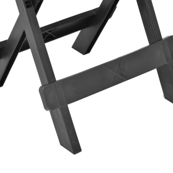 Table pliable de jardin anthracite 45x43x50 cm plastique – Image 4