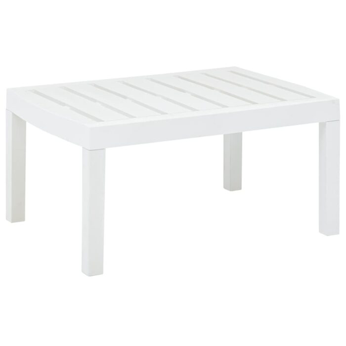 Table de jardin Blanc 78x55x38 cm Plastique – Image 1