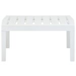 Table de jardin Blanc 78x55x38 cm Plastique – Image 2