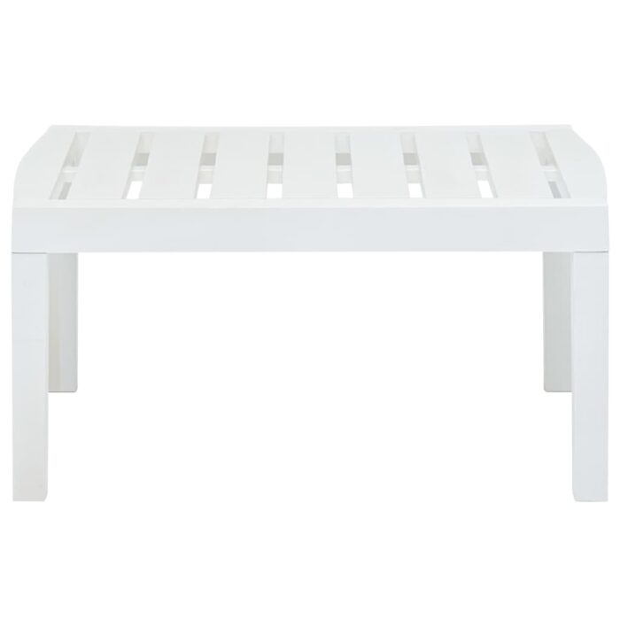 Table de jardin Blanc 78x55x38 cm Plastique – Image 2