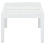 Table de jardin Blanc 78x55x38 cm Plastique – Image 3