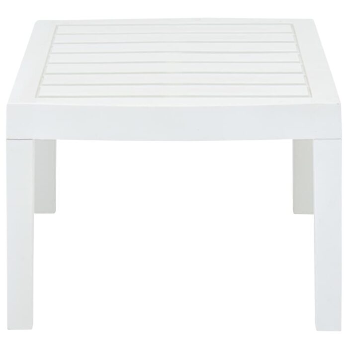Table de jardin Blanc 78x55x38 cm Plastique – Image 3