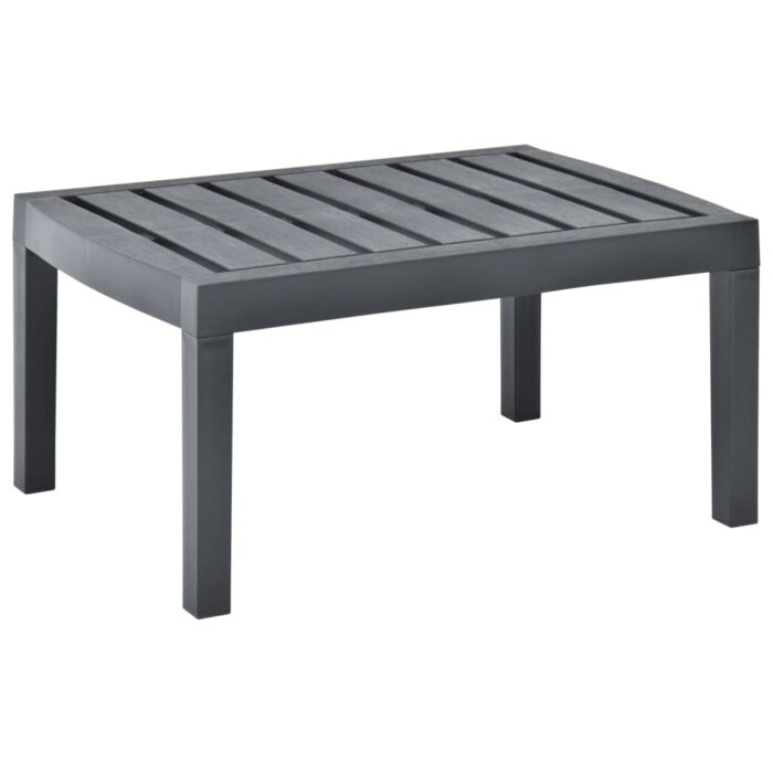 Table de jardin Anthracite 78x55x38 cm Plastique – Image 1
