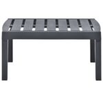 Table de jardin Anthracite 78x55x38 cm Plastique – Image 2