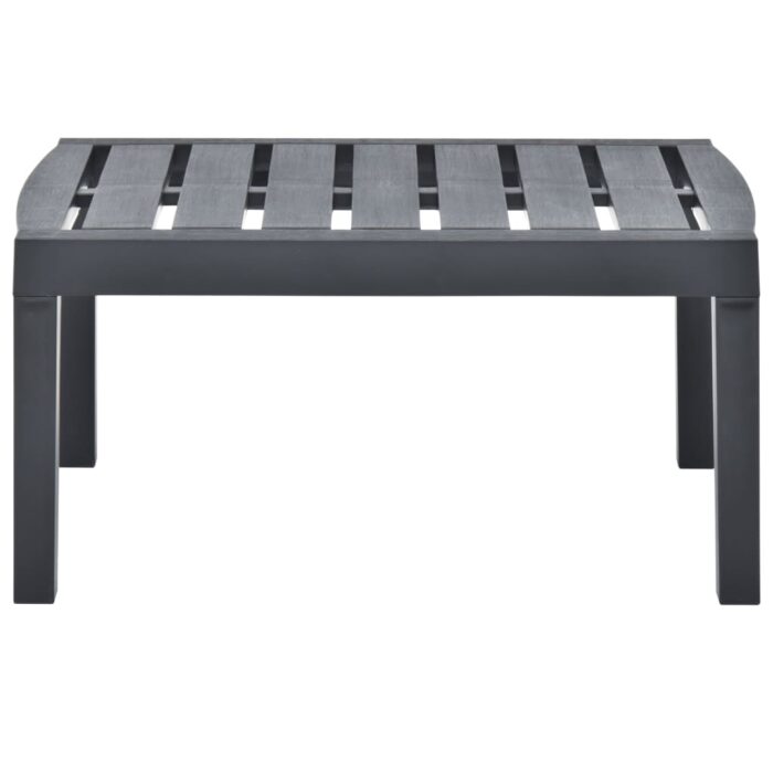 Table de jardin Anthracite 78x55x38 cm Plastique – Image 2