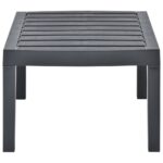 Table de jardin Anthracite 78x55x38 cm Plastique – Image 3
