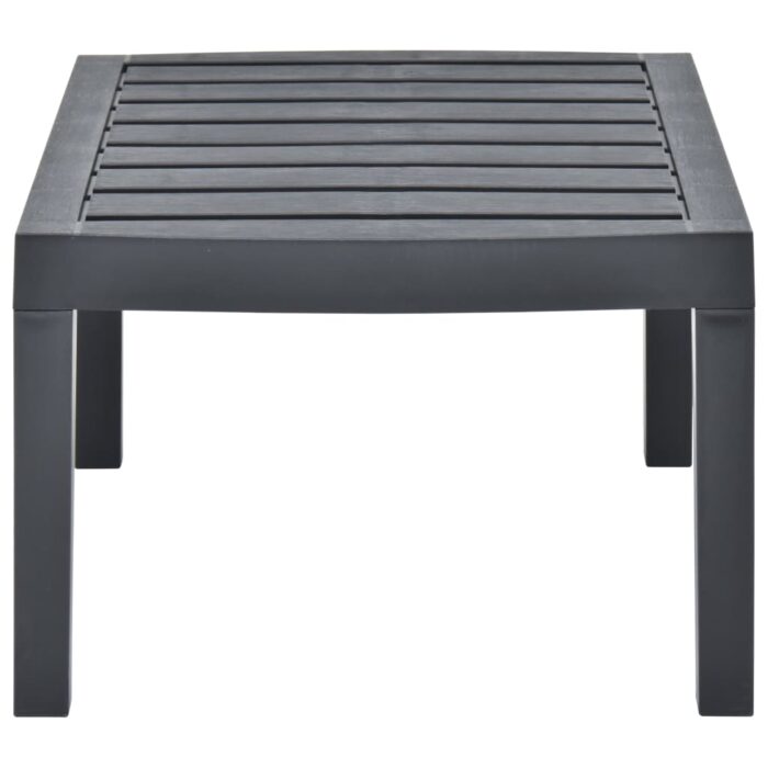 Table de jardin Anthracite 78x55x38 cm Plastique – Image 3