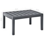Table de jardin Anthracite 78x55x38 cm Plastique – Image 4