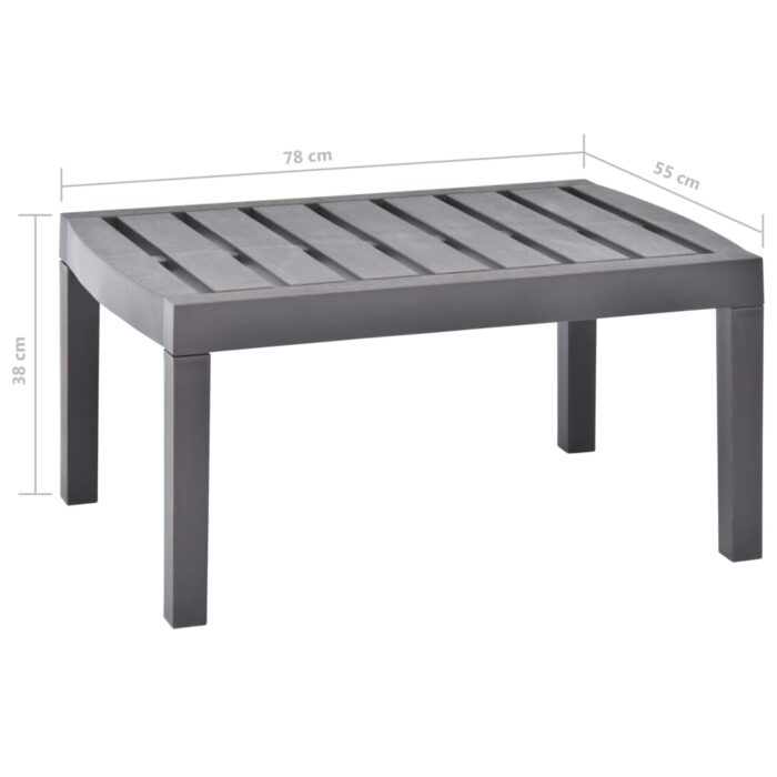 Table de jardin Moka 78x55x38 cm Plastique – Image 4