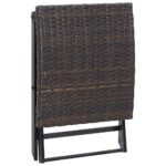 Tabouret pliable Résine tressée Marron – Image 3