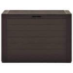 Boîte de rangement de jardin Marron 78x44x55 cm – Image 2