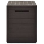 Boîte de rangement de jardin Marron 78x44x55 cm – Image 3