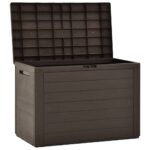 Boîte de rangement de jardin Marron 78x44x55 cm – Image 4