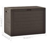 Boîte de rangement de jardin Marron 78x44x55 cm – Image 6