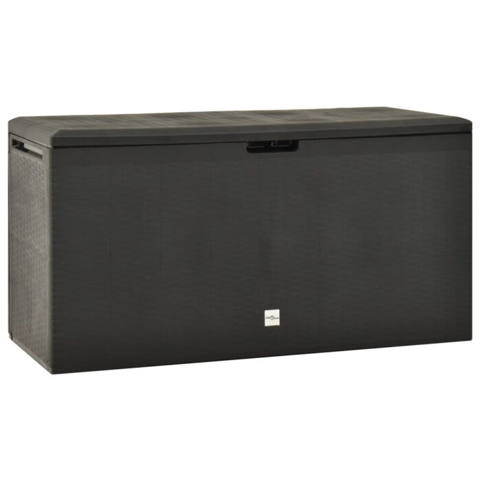 Boîte de rangement de jardin Anthracite 114x47x60 cm – Image 1