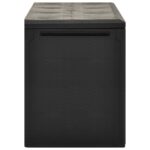 Boîte de rangement de jardin Anthracite 114x47x60 cm – Image 4