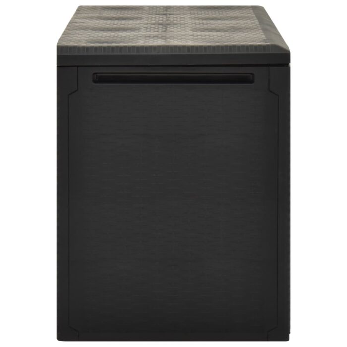 Boîte de rangement de jardin Anthracite 114x47x60 cm – Image 4