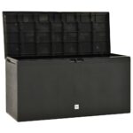 Boîte de rangement de jardin Anthracite 114x47x60 cm – Image 5