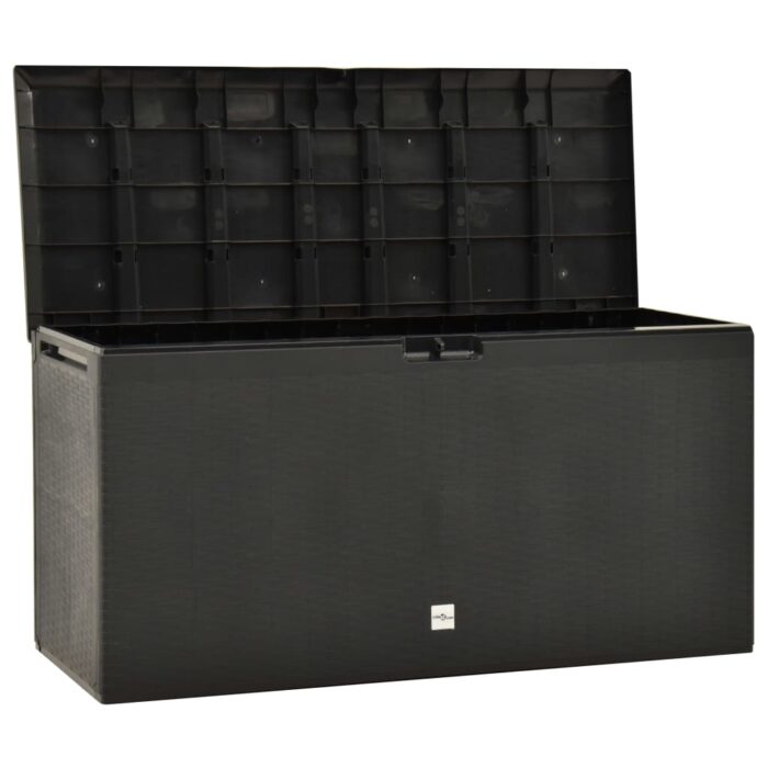 Boîte de rangement de jardin Anthracite 114x47x60 cm – Image 5