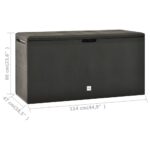 Boîte de rangement de jardin Anthracite 114x47x60 cm – Image 6