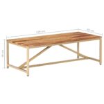 Table basse 120x60x40 cm Bois massif – Image 6