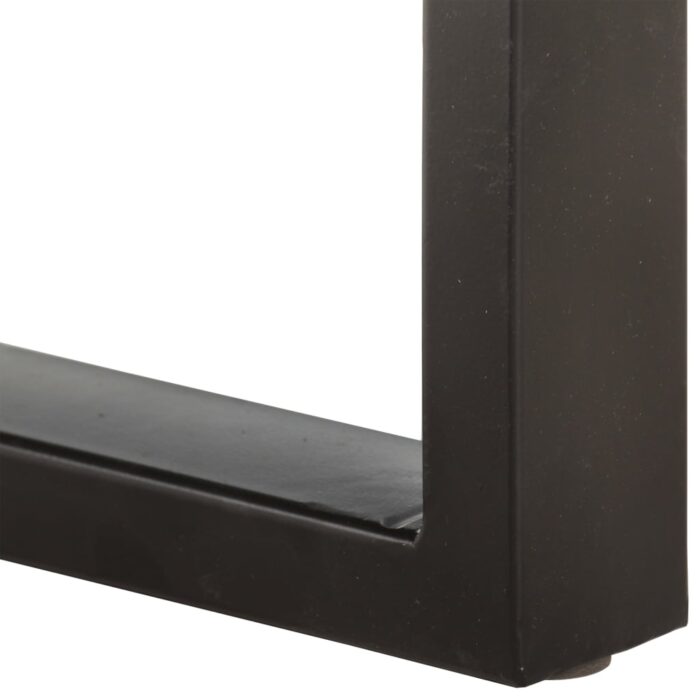 Banc 110 cm Bois de récupération solide et acier – Image 4