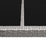 Table à manger d'extérieur Gris 200x150x74 cm Résine tressée – Image 3