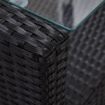 Canapés de jardin 6 pcs avec coussins Résine tressée Noir – Image 11