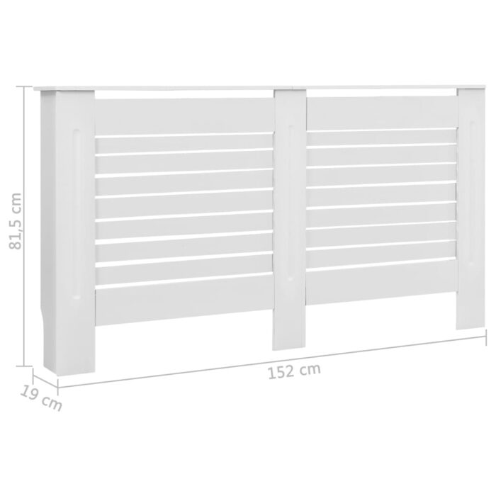 Cache-radiateurs 2 pcs Blanc 152x19x81,5 cm MDF – Image 6