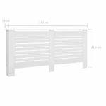 Cache-radiateurs 2 pcs Blanc 172x19x81,5 cm MDF – Image 6