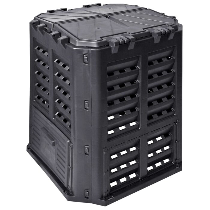 Composteur de jardin Noir 68,9x68,9x83,9 cm 360 L – Image 5
