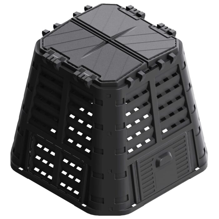Composteur de jardin Noir 93,3x93,3x80 cm 480 L – Image 5