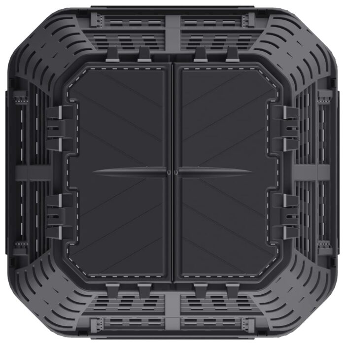 Composteur de jardin Noir 93,3x93,3x80 cm 480 L – Image 7