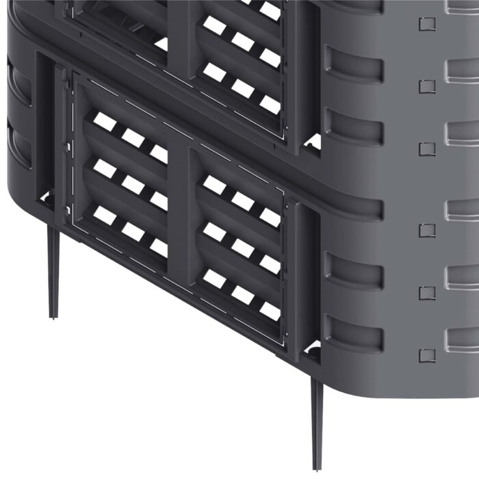 Composteur de jardin Noir 93,3x93,3x80 cm 480 L – Image 8